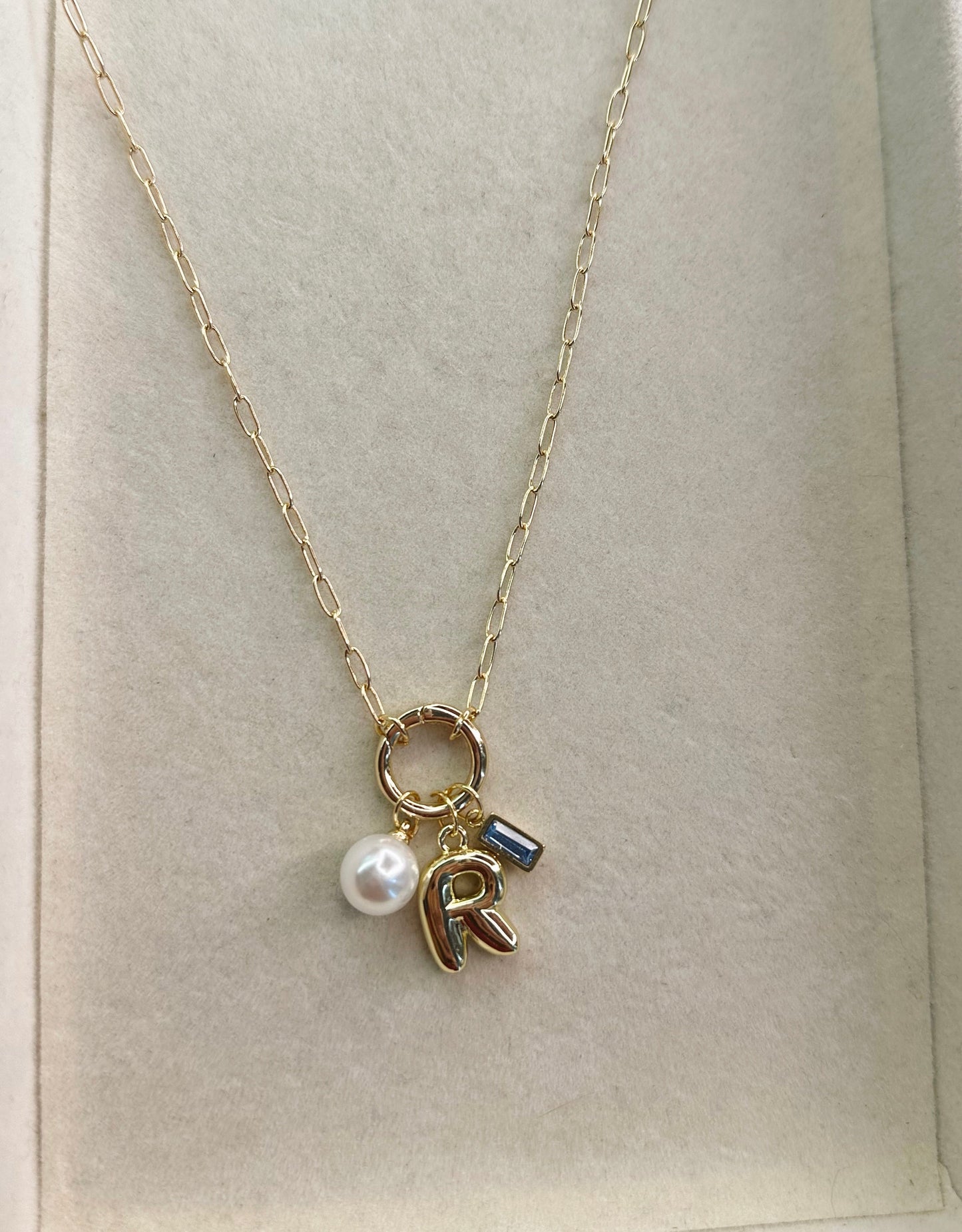 custom charm ring necklace-original