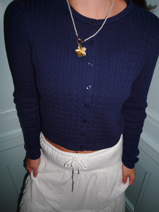 pearl charm ring necklace-original