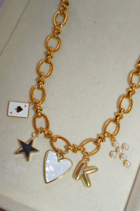 Custom Bold Link Charm Necklace