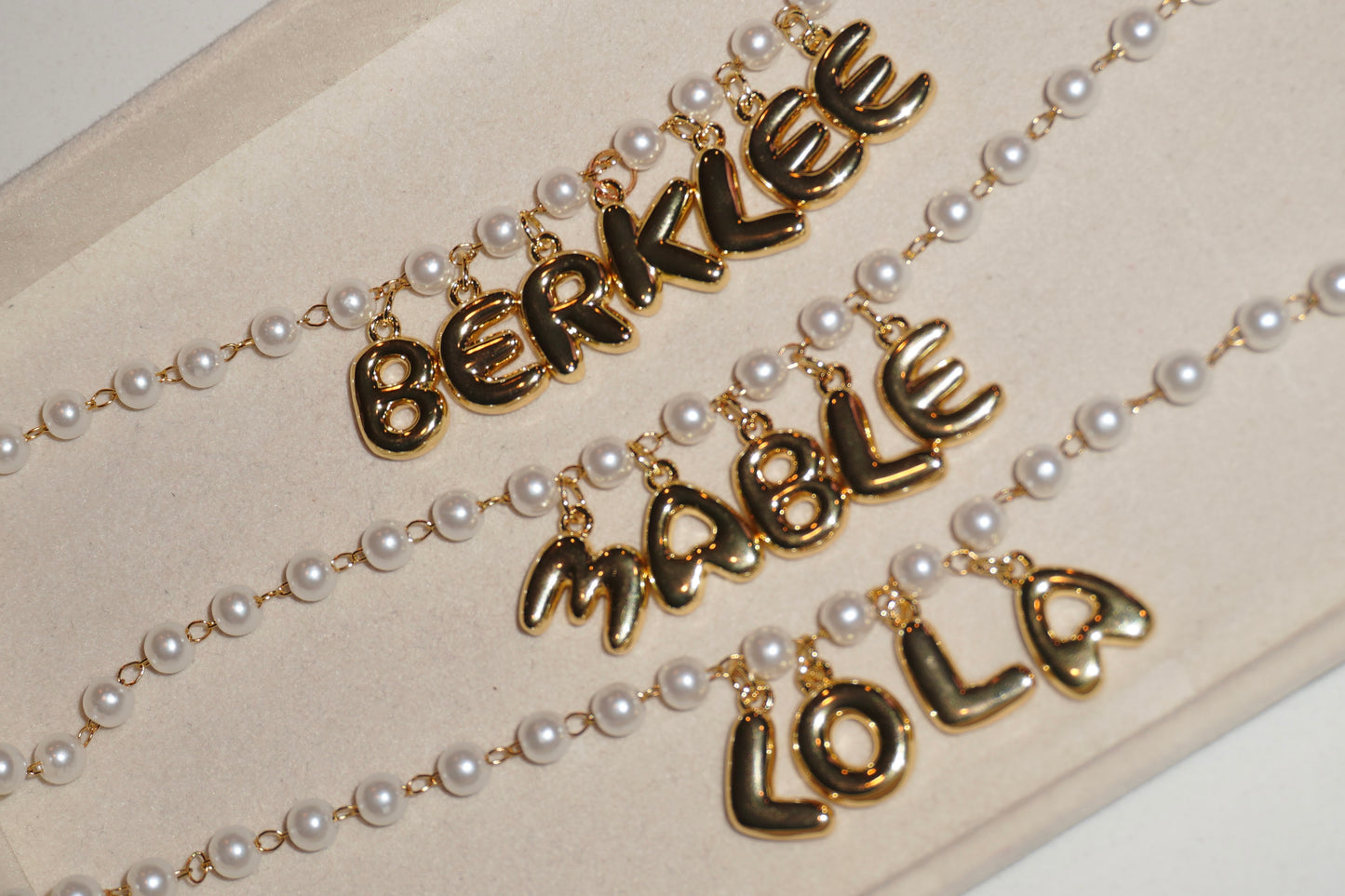 pearl chain charm necklace-original