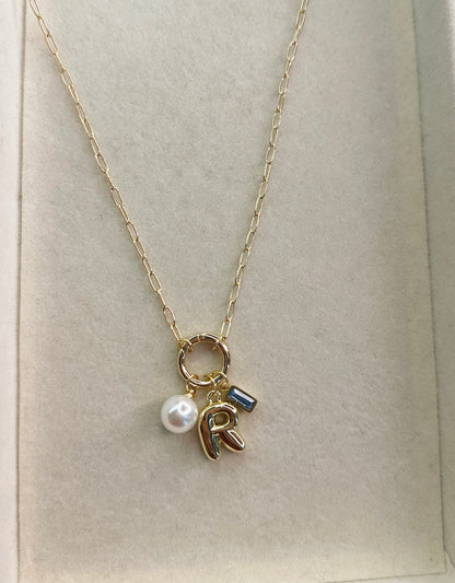 custom charm ring necklace