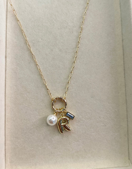 custom charm ring necklace-original