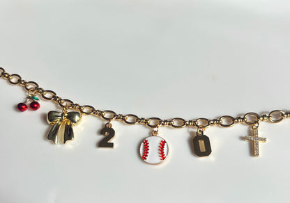 bold link charm necklace-original